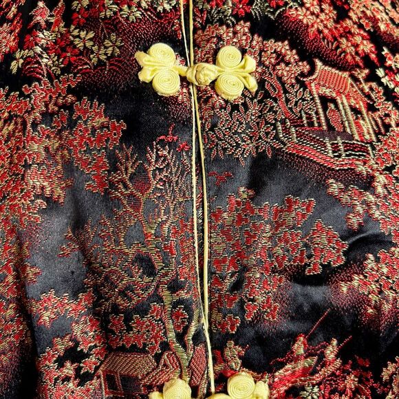 Peony Brand | Women’s | Blouses | M | Vintage Traditional Black Chinese Button-D - Picture 6 of 6